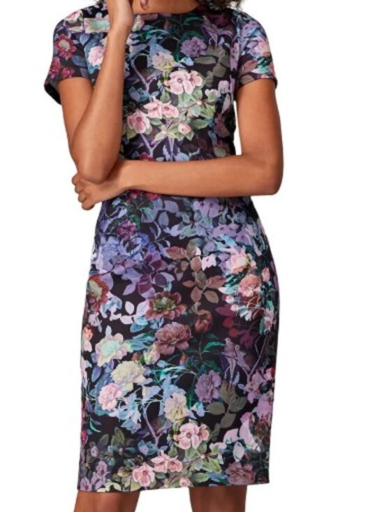 Adrianna Papell Dresses & Skirts - Adrianna Papell Floral Scuba Sheath Dress – Size 6